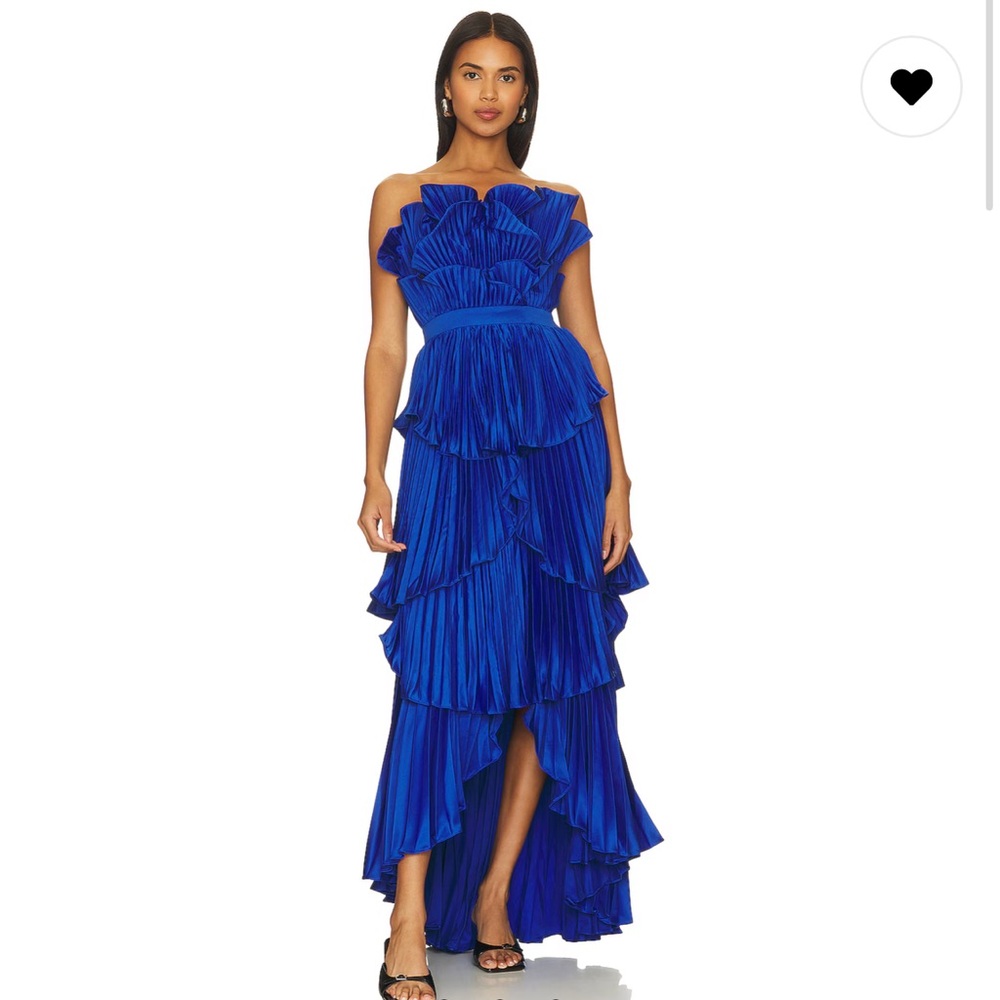 AMUR Judah Scallop Pleated Dress